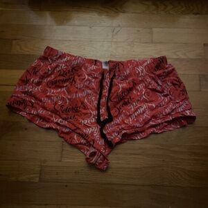 Victoria's Secret Red and Black Athletic Shorts